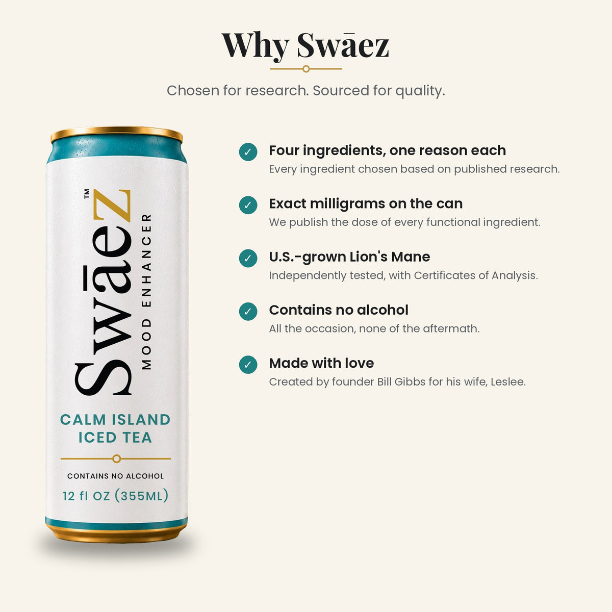 Why SwāeZ: functional, non-alcoholic iced tea with botanical ingredients