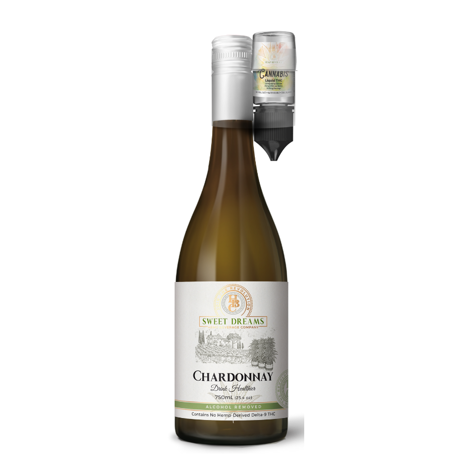 Chardonnay Non-Alcoholic Wine With (50mg) Liquid THC - Sample Wholesale