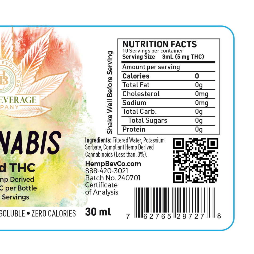 Rose' Non-Alcoholic Wine - 50mg Liquid THC