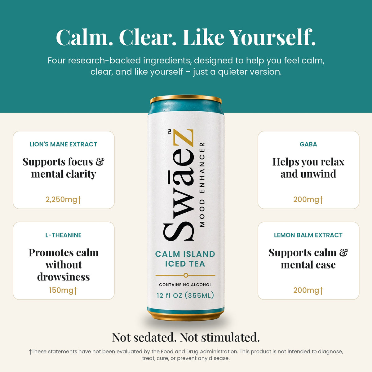 How SwāeZ Calm Island Iced Tea feels: calm, clear, like yourself