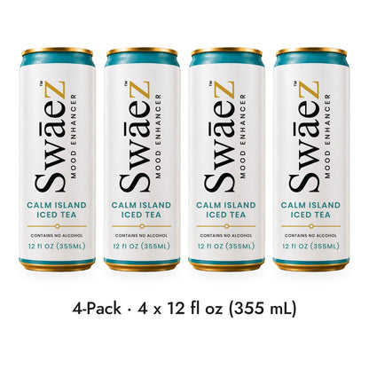 SwāeZ Calm Island Iced Tea 4-Pack: four 12 fl oz (355 mL) cans