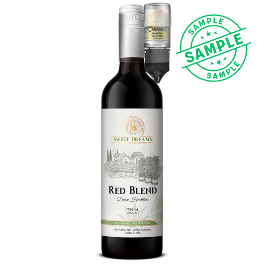 Red Blend Non-Alcoholic Wine With (50mg) Liquid THC - Sample Wholesale