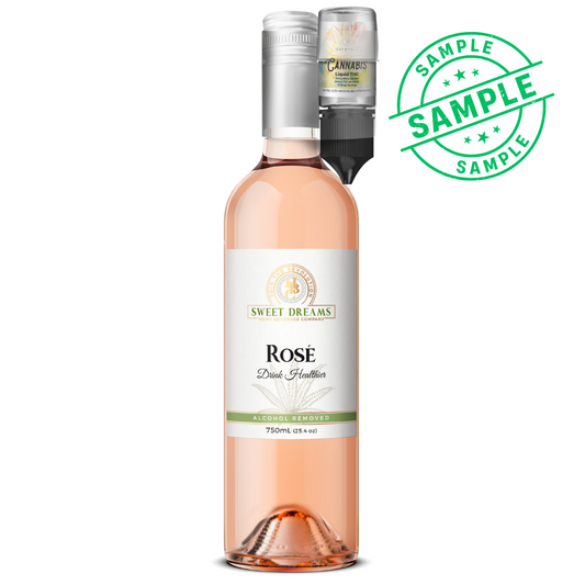 Rose' Non-Alcoholic Wine - 50mg Liquid THC - Sample Wholesale