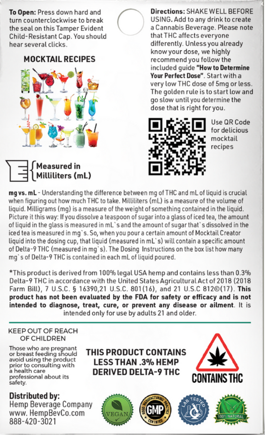 Cannabis Mocktail Creator - 100MG
