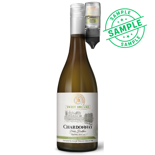 Chardonnay Non-Alcoholic Wine With (50mg) Liquid THC - Sample Wholesale
