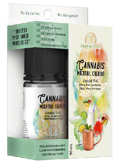 Mocktail Creator individual bottle - turn any beverage into a cannabis beverage - https://hempbevco.com/