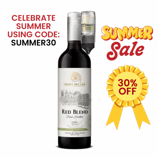 Red Blend Non-Alcoholic Wine With (50mg) Liquid THC