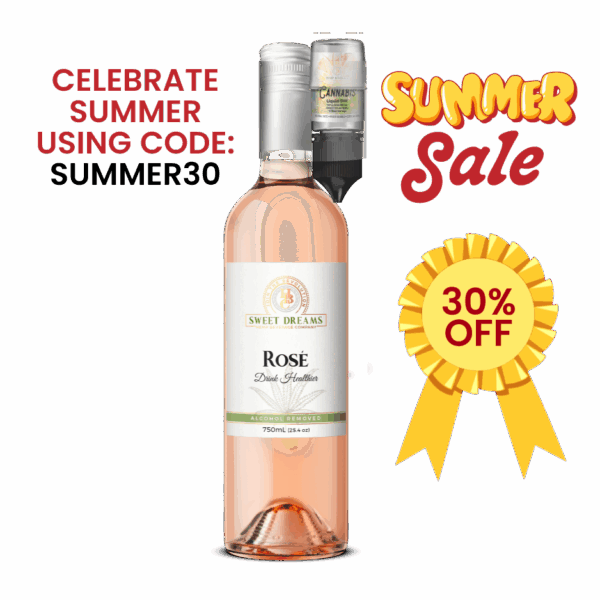 ROSE’ Non-Alcoholic Wine With (50mg) Liquid THC