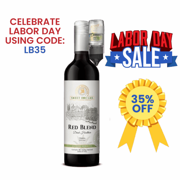 Red Blend Non-Alcoholic Wine With (50mg) Liquid THC