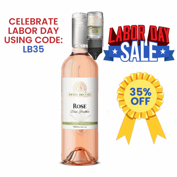 ROSE’ Non-Alcoholic Wine With (50mg) Liquid THC